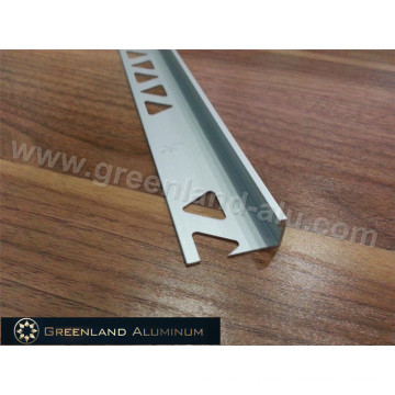 Aluminum Profiles L Shape Tile Edge Trim with Height 10.5mm and Matt Silver Color